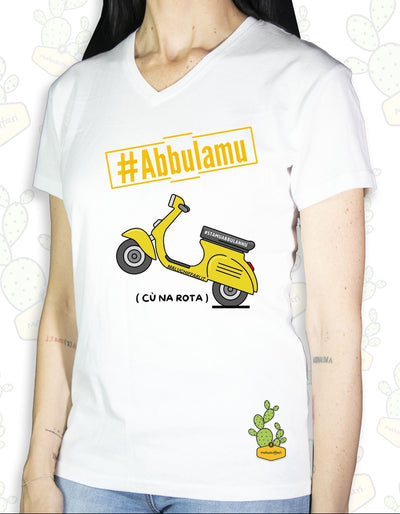 T-shirt Donna – ABBULAMU cu na rota  VESPA