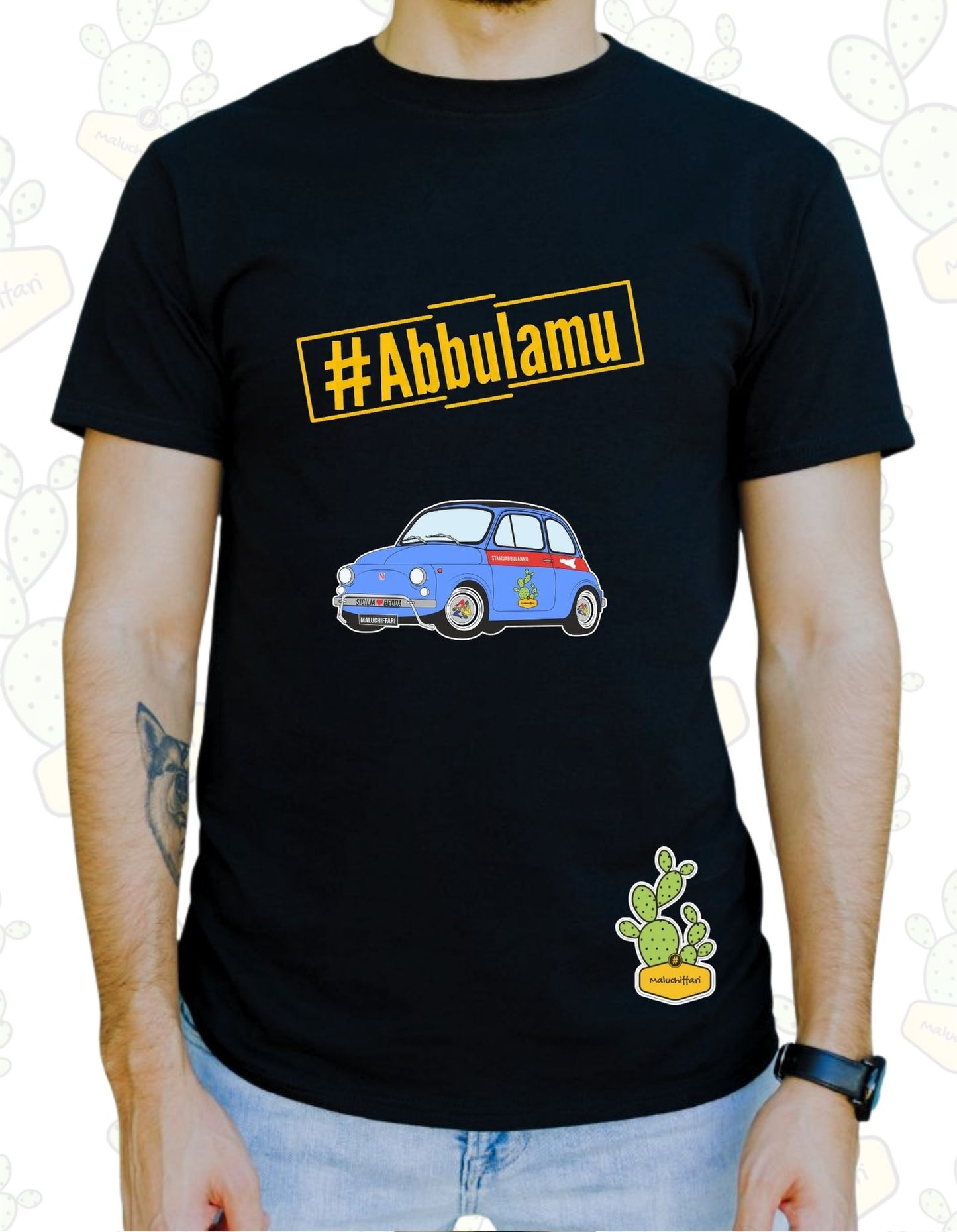 T-shirt Uomo – [ #ABBULAMU ] 500 azzurra