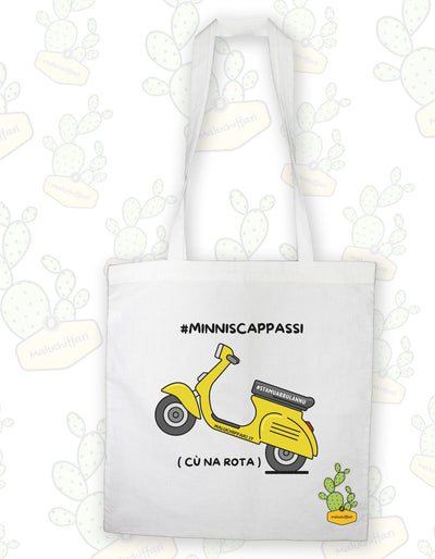 Shopping Bag  - MINNISCAPPASSI cu NA ROTA (VESPA GIALLA)