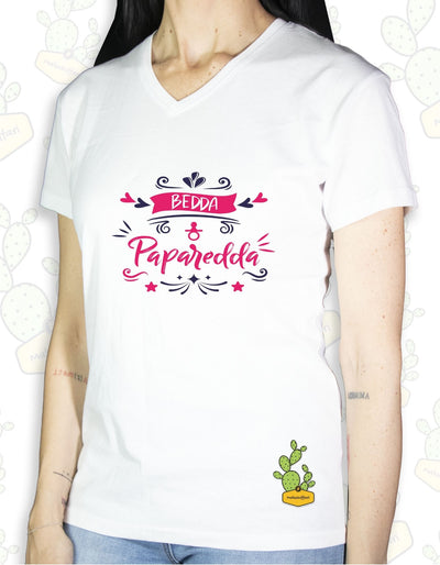T-shirt Donna – BEDDA PAPAREDDA   in corsivo
