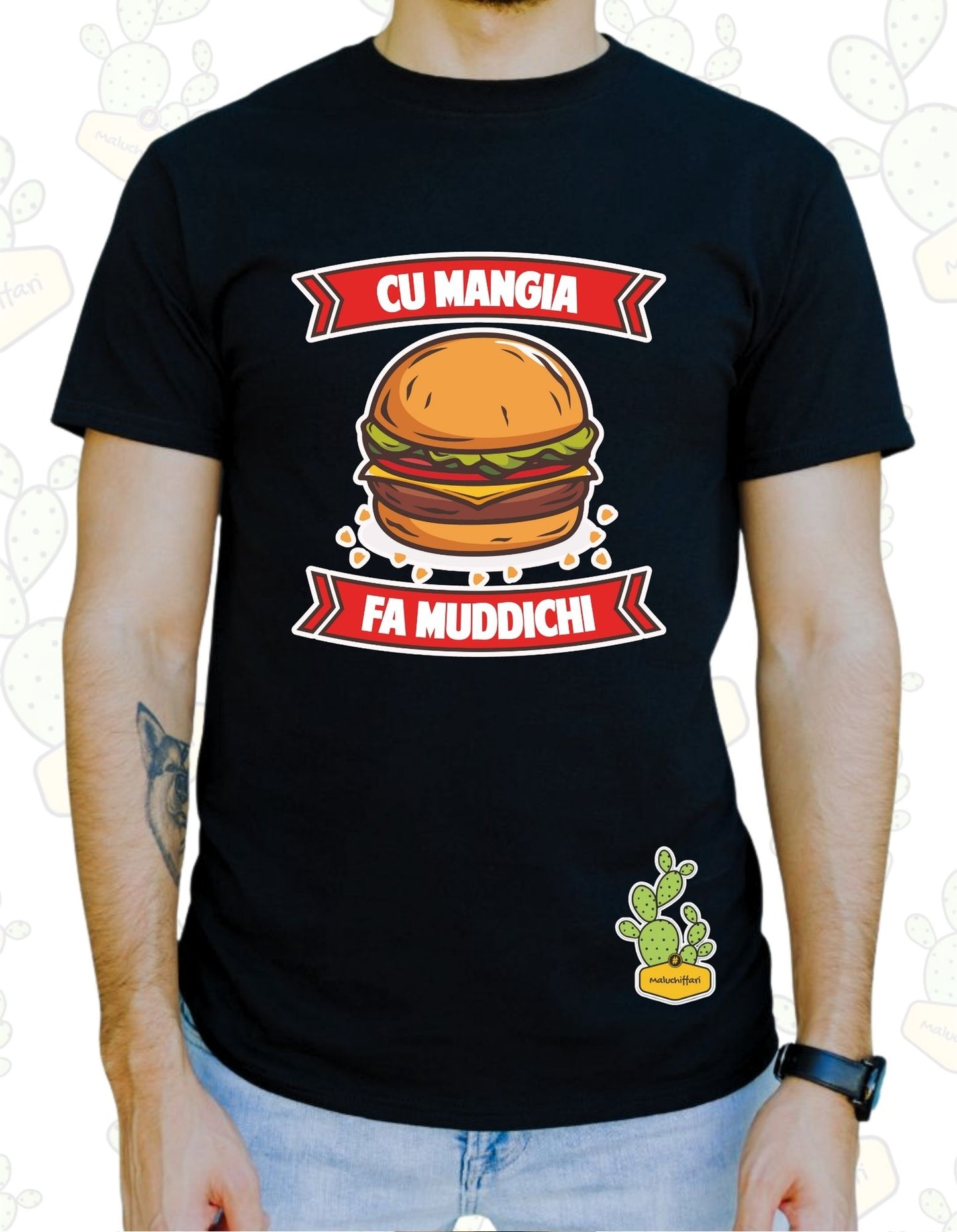 T-shirt Uomo – CU MANGIA FA MUDDICHI