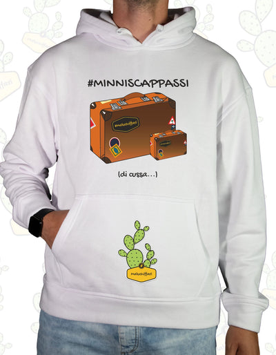 Felpa con cappuccio Maluchiffari – MINNISCAPPASSI ..di cussa (VALIGIA) -Unisex