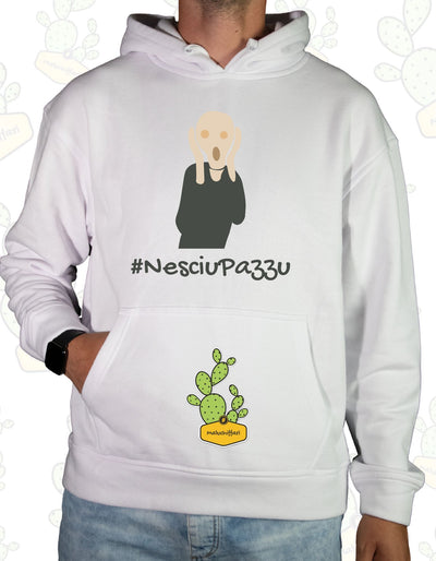 Felpa con cappuccio – #Nesciupazzu (urlo)