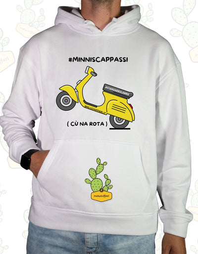 Felpa Unisex con cappuccio –  MINISCAPPASSI cu na rota VESPA