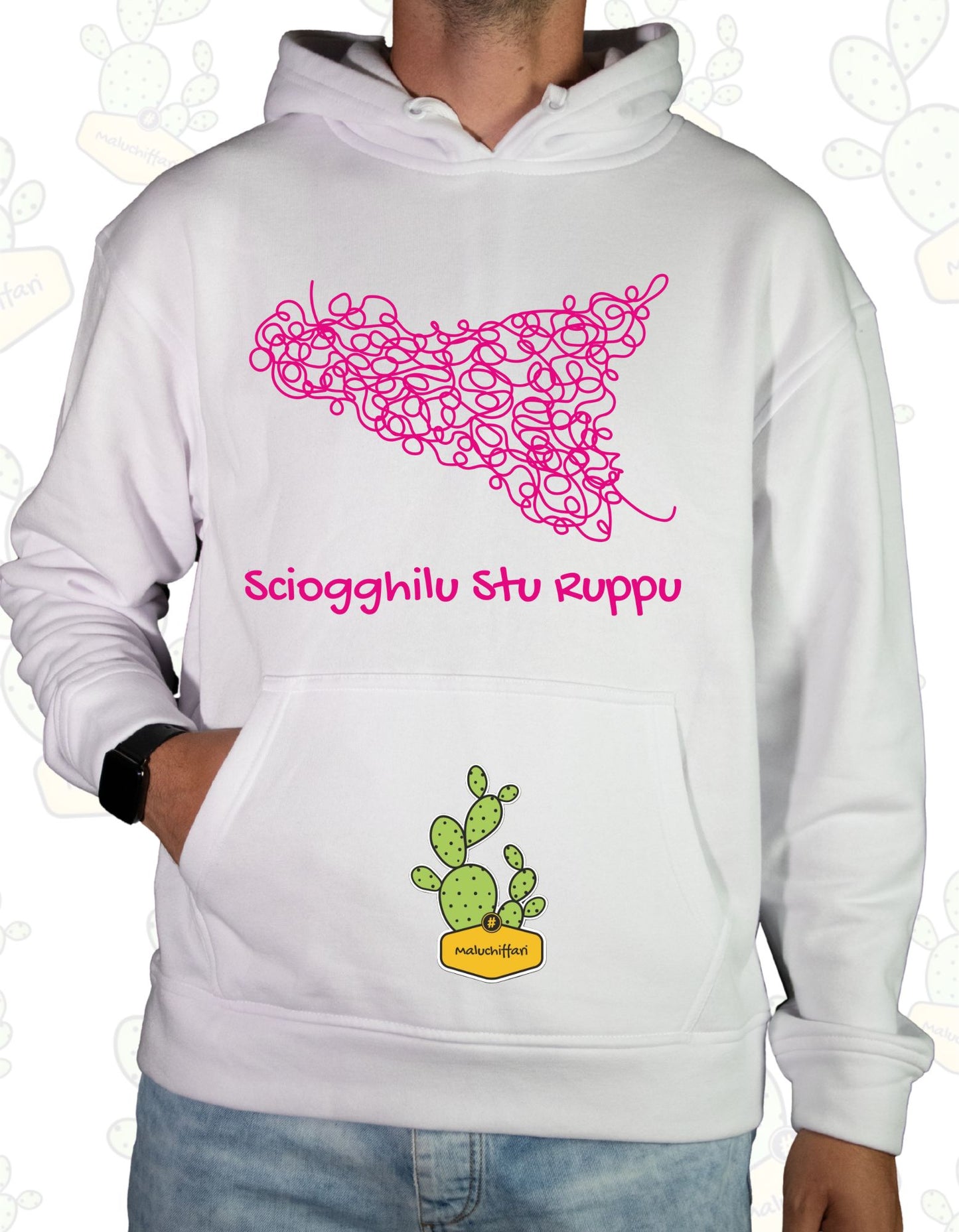 Felpa Unisex con cappuccio – SCIOGGHILU STU RUPPU 2.0