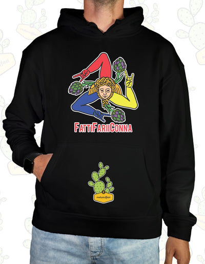 Felpa con cappuccio Maluchiffari – FATTIFARIìCONNA (TRICOLOR) - Unisex