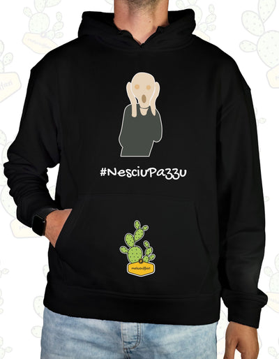 Felpa con cappuccio – #Nesciupazzu (urlo)