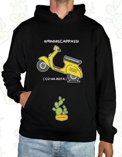 Felpa Unisex con cappuccio –  MINISCAPPASSI cu na rota VESPA
