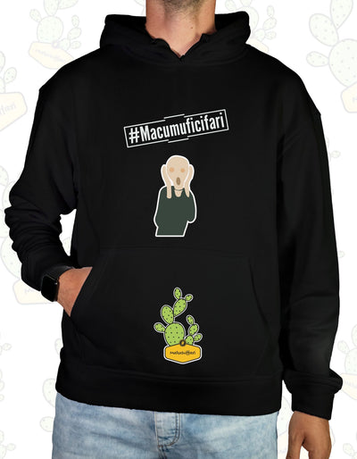 Felpa Unisex con cappuccio – #MACUMUFICIFARI URLO