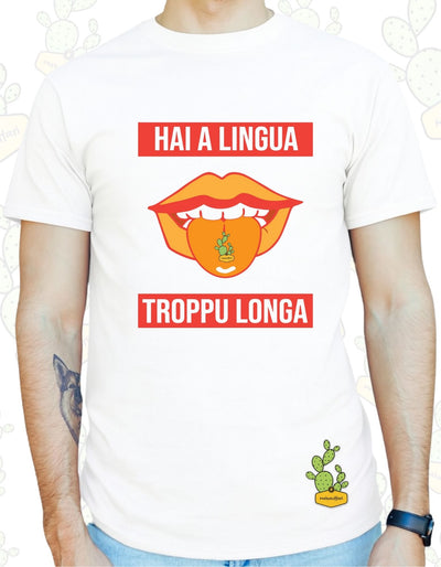 T-shirt Uomo  – HAI A LINGUA TROPPU LONGA