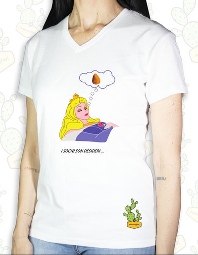 T-shirt Donna  – I SOGNI SON DESIDERI...(Arancino)