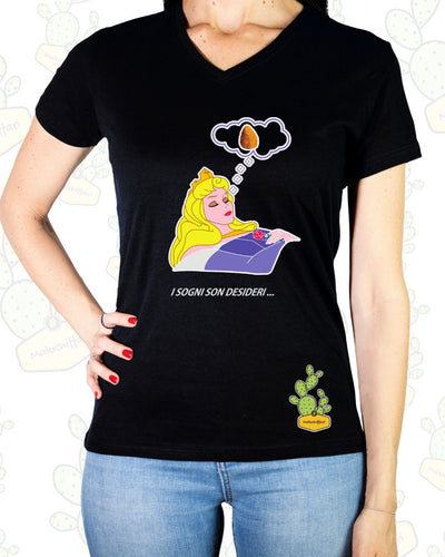 T-shirt Donna  – I SOGNI SON DESIDERI...(Arancino)