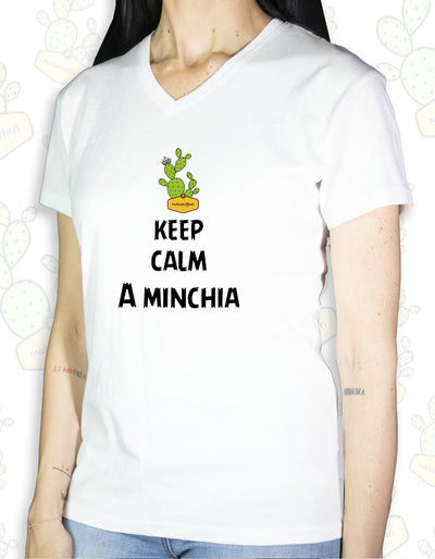 T-shirt Donna  – KEEP CALM A MINCHIA