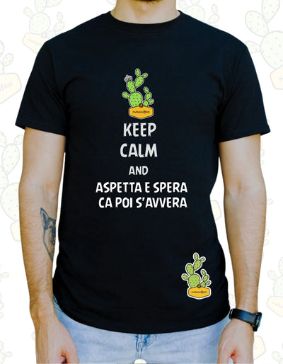 T-shirt Uomo –  KEEP CALM and ASPETTA E SPERA CA POI S'AVVERA