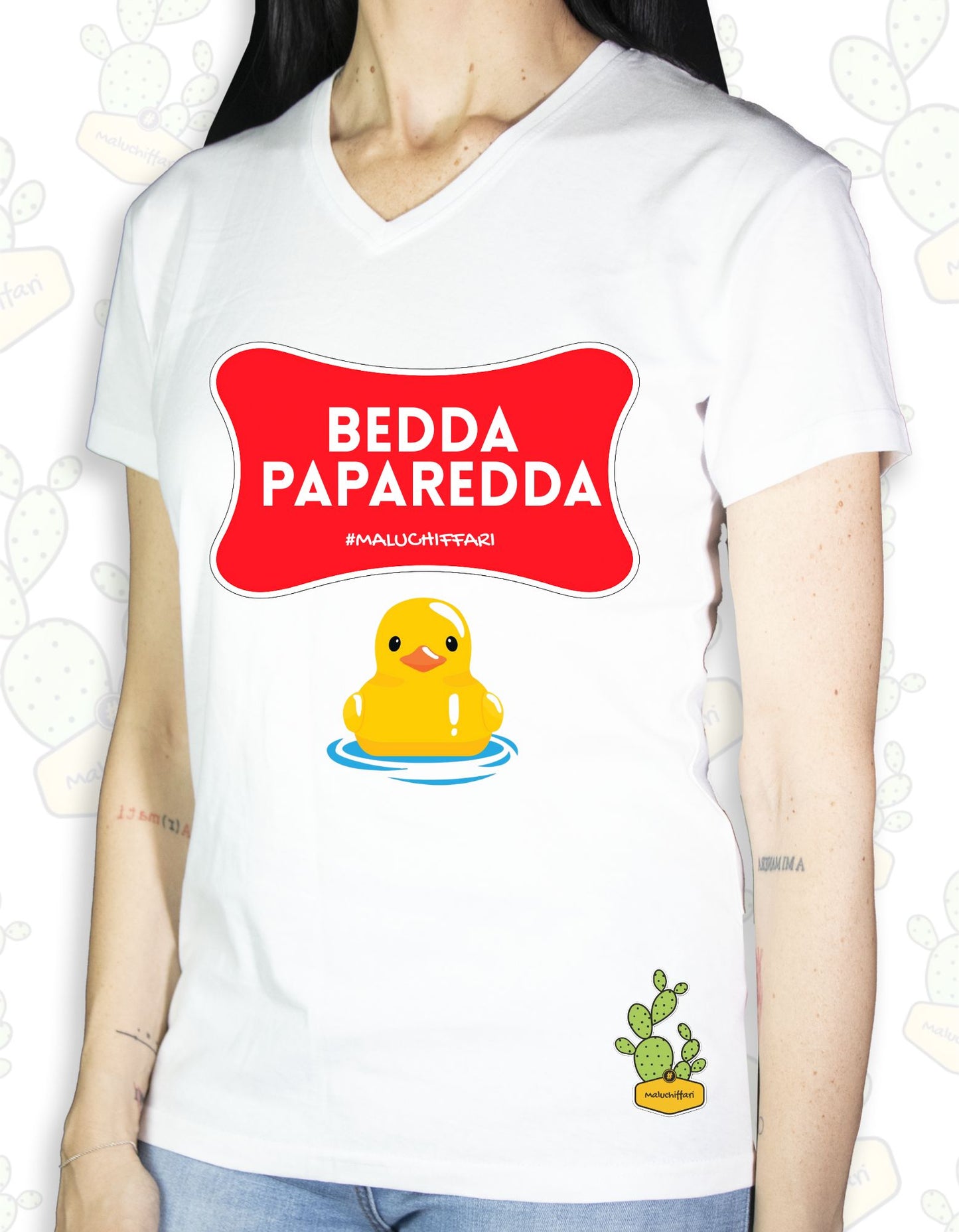 T-shirt Donna  – BEDDA PAPAREDDA PAPAERA (rds)