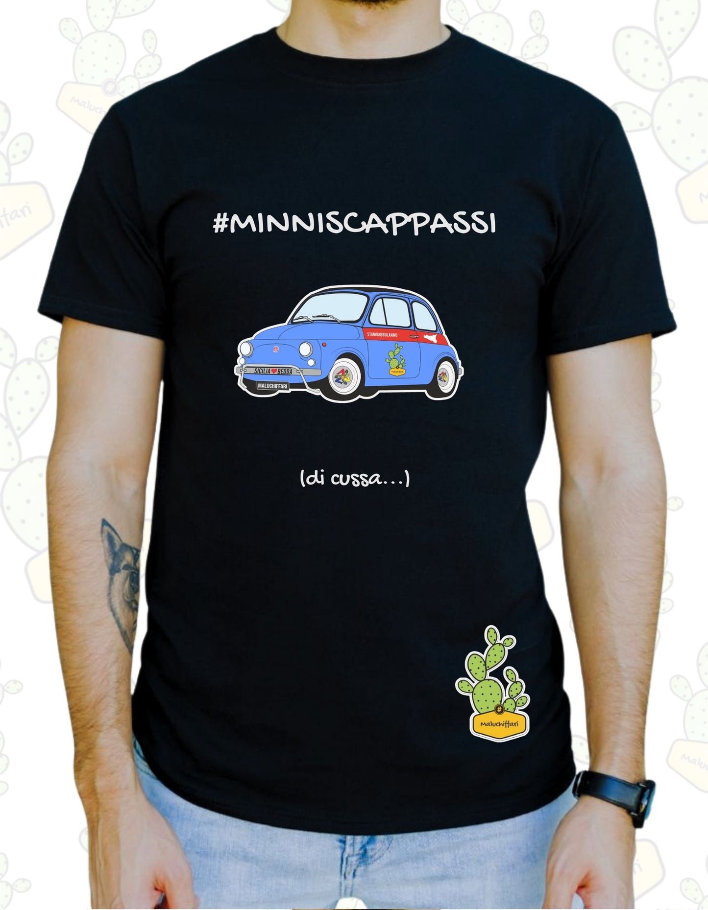 T-shirt Uomo – MINNISCAPPASSI.. di cussa (500BLU)