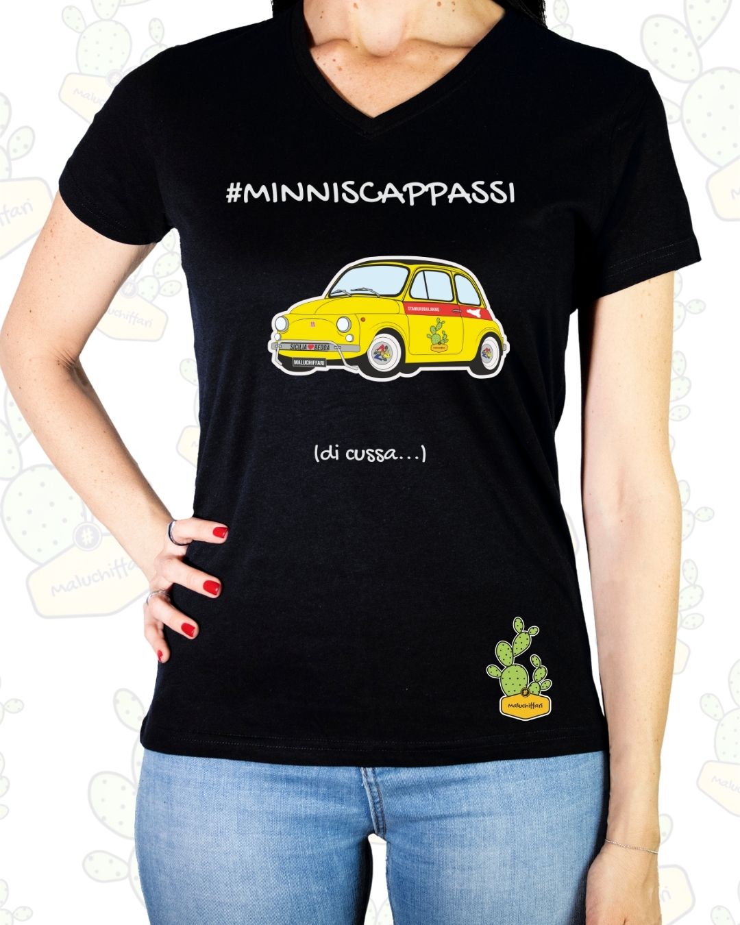 T-shirt Donna  – MINNISCAPPASSI di cussa 500Gialla