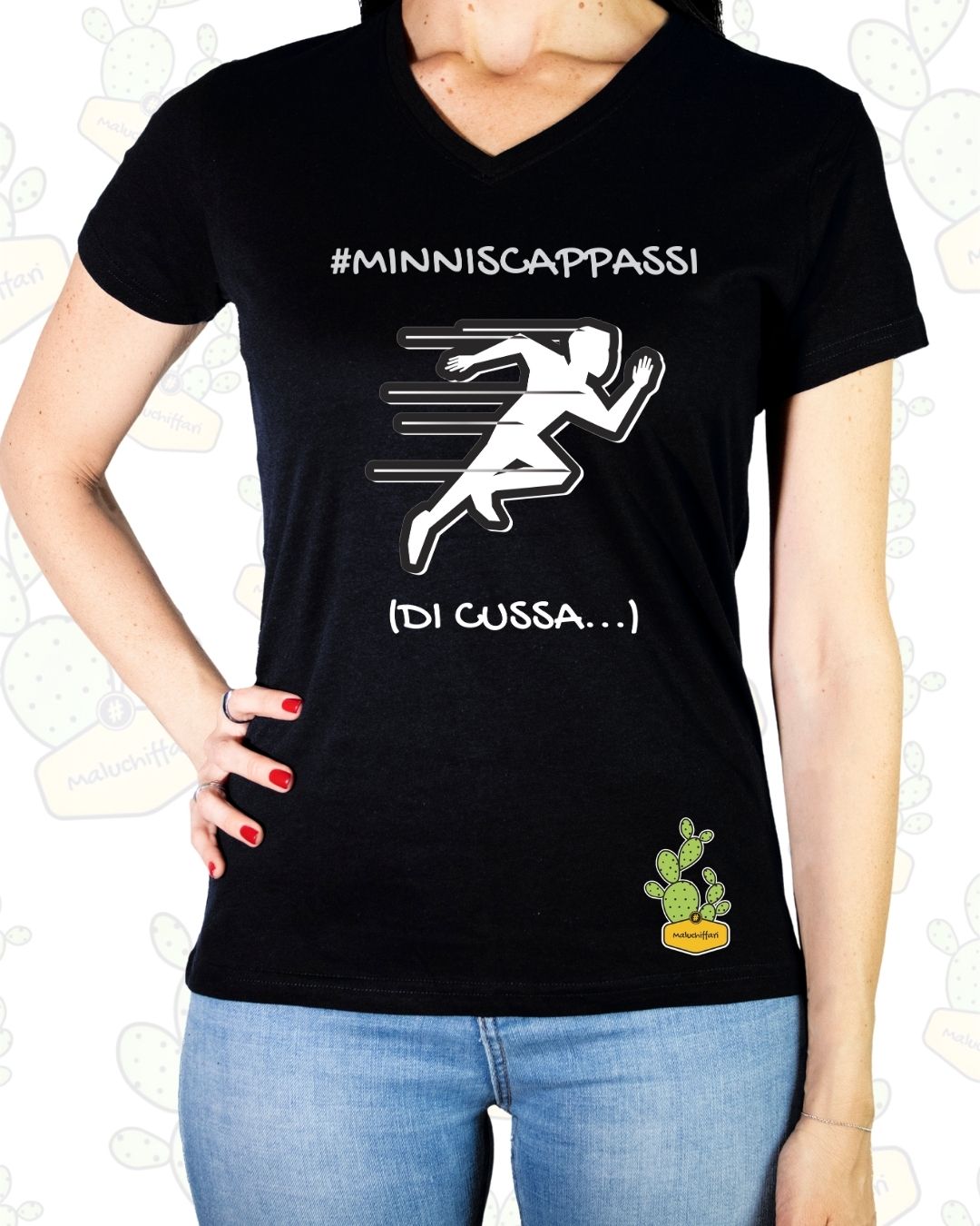 T-shirt Donna  – MINNISCAPPASSI di cussa (correre)