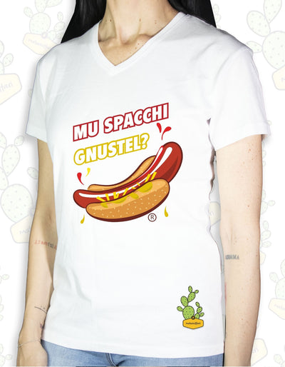 T-shirt Donna – MU SPACCHI GNUSTEL?