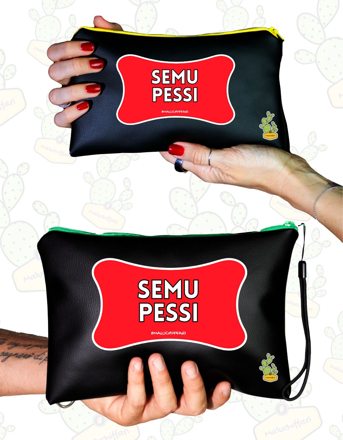 POCHETTE in ECOPELLE- SEMU PESSI (rds)