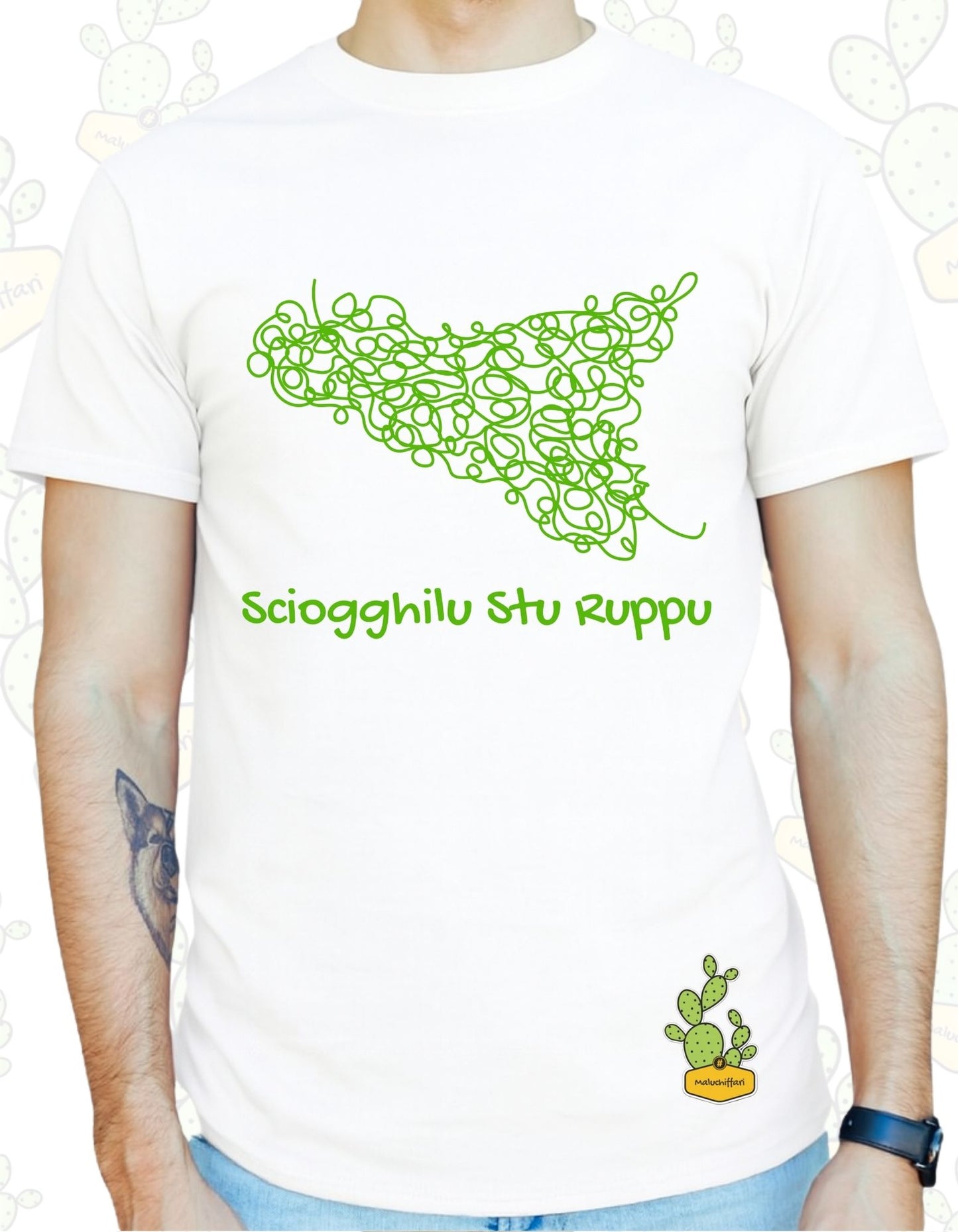 T-shirt Uomo – SCIOGGHILU STU RUPPU 2.0 (VERDE)