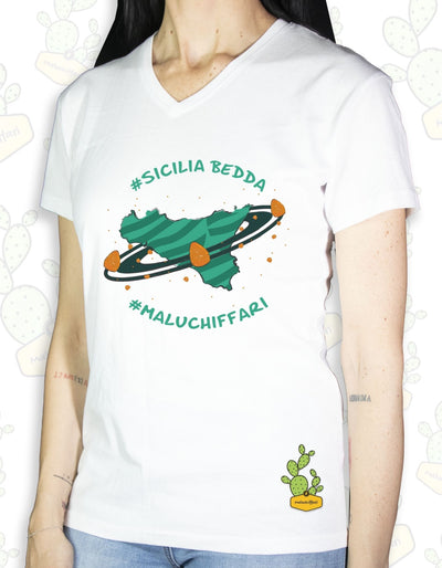 T-shirt Donna  – SICILIABEDDA ARANCINI PIANETI