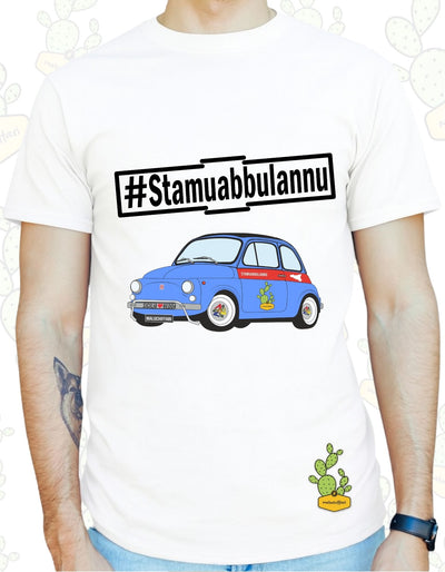 T-shirt Uomo – [ #STAMUABBULANNU ] 500 Azzurra