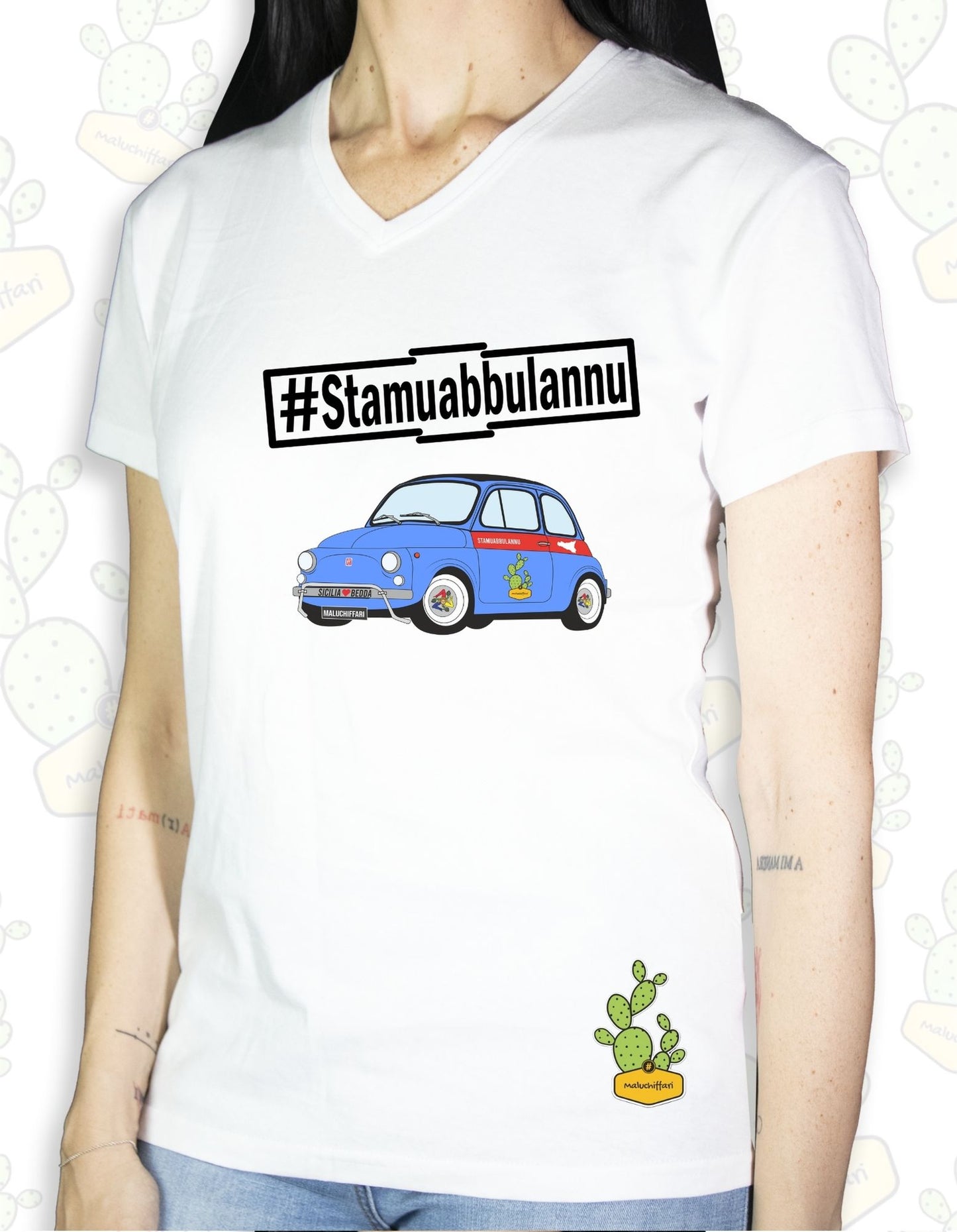 T-shirt Donna – STAMUABBULANNU 500 AZZURRA