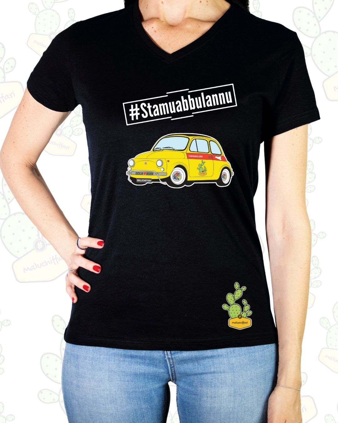 T-shirt Donna – STAMUABBULANNU 500 GIALLA