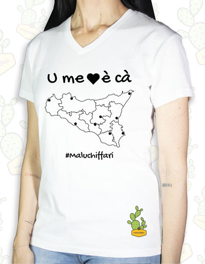 T-shirt Donna  – U' ME CORI è CA ->SICILIA