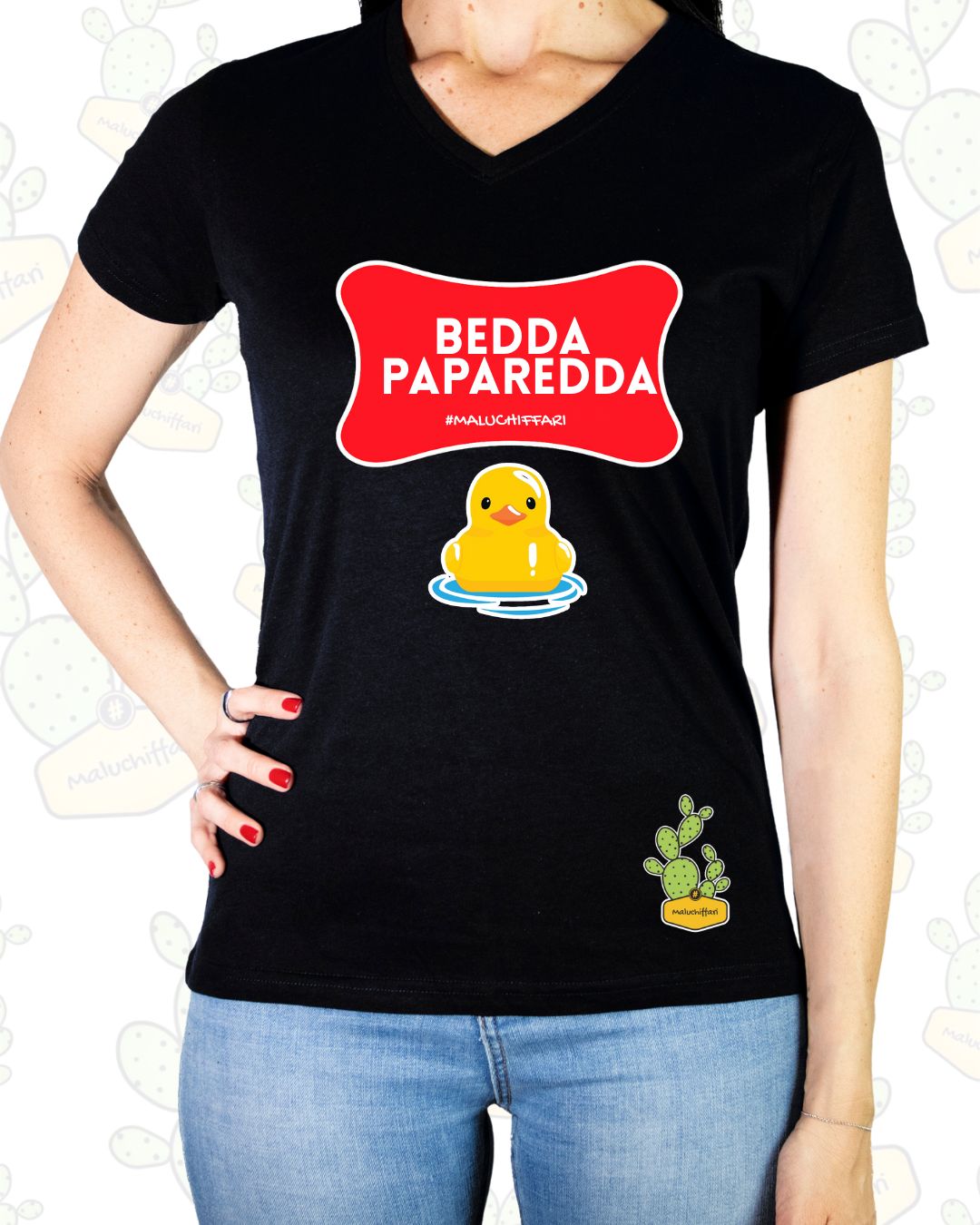 T-shirt Donna  – BEDDA PAPAREDDA PAPAERA (rds)